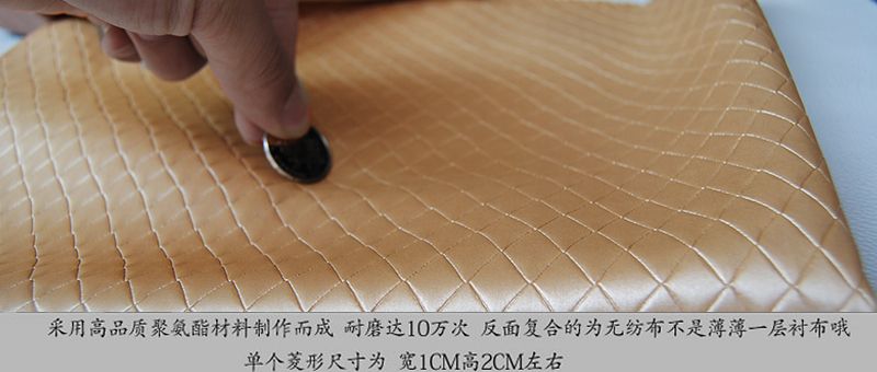 Artificial leather mercerized checkered decorative leather sliding door soft package background headboard fabric Application Scenario