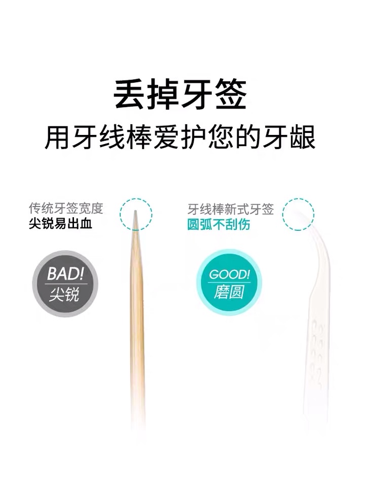 Ushine Snow Classic Original Dental Floss Stick Ultra High Tensile Toothpick Fine Line Mother Children Family Box Application Scenario