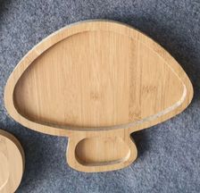 蘑菇密度板竹纹隔热垫厨房餐具家用餐垫