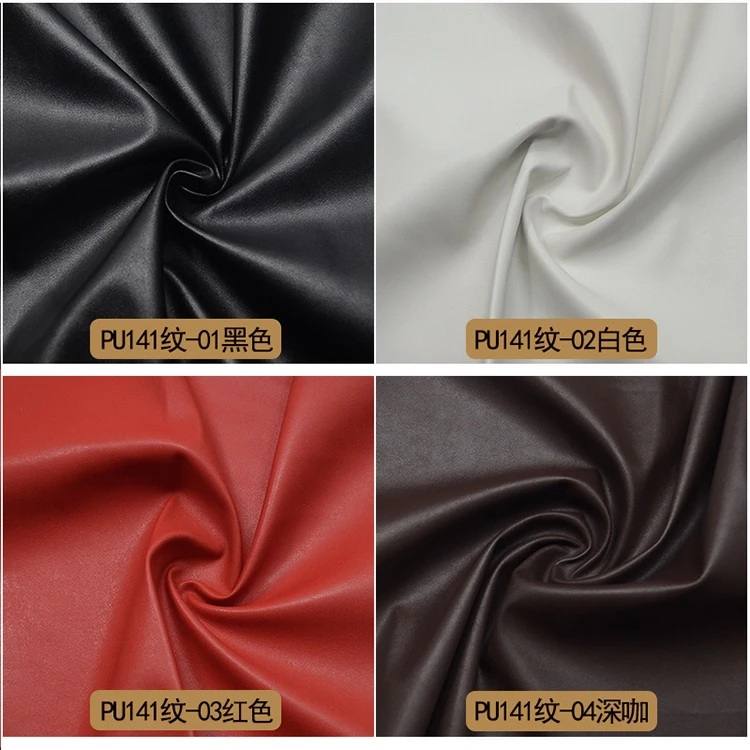 141-textured all-PU soft leather clothing fabric artificial leather in multiple colors in stock detail image 6