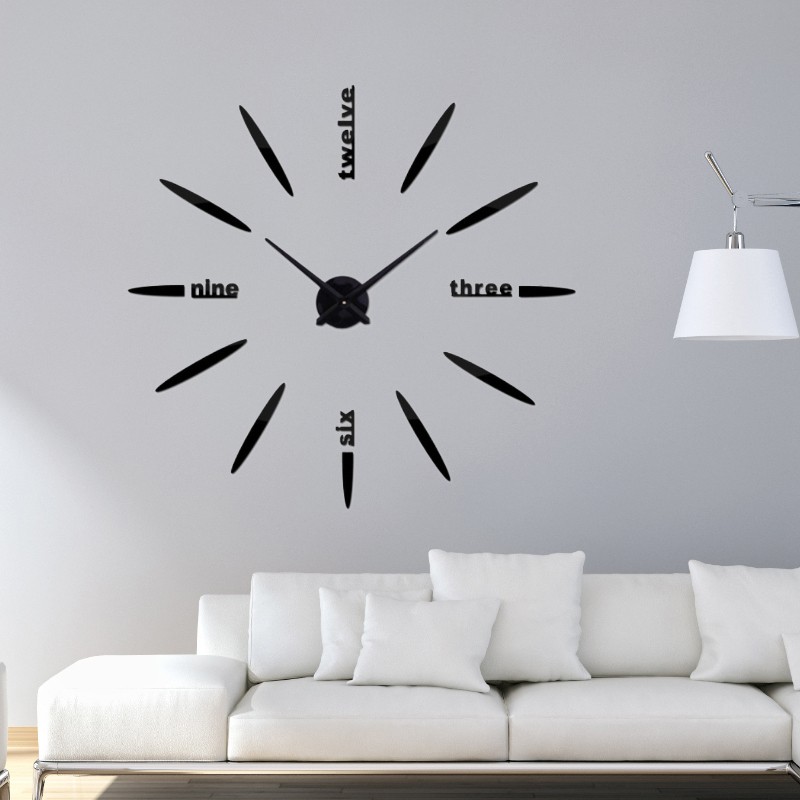亚马逊热卖爆款客厅创意挂钟亚克力diy clock鐘欧式墙贴装饰时钟详情图1