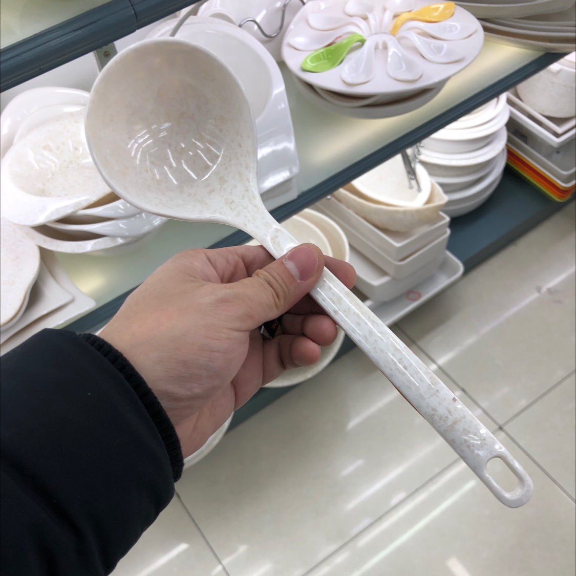 Melamine soup spoon full figure