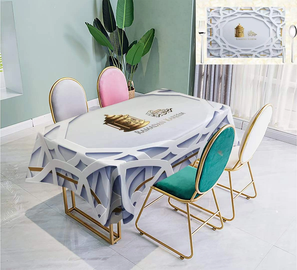 Factory direct sales of 1.37*20 meters cotton fabric new tablecloths, high-end household tablecloths, best-selling tablecloths detail image 5