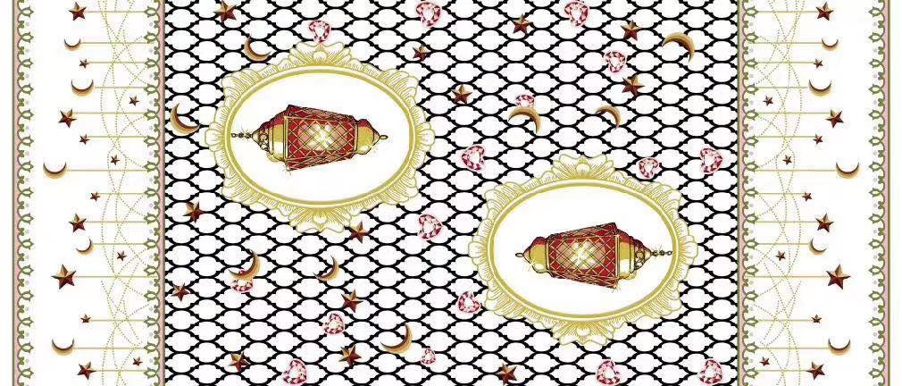 Non-woven fabric Ramadan tablecloth manufacturer direct sales of new tablecloths, high-end household tablecloths, best-selling tablecloths detail image 5