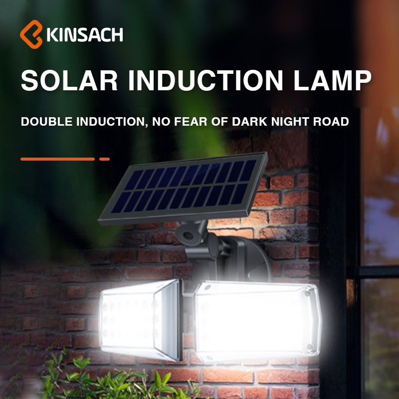Manufacturers cross boundary solar wall lamp body sensor double - end rotating courtyard lamp household waterproof outdoor wall lamp lighting street lamp