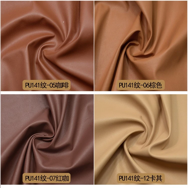 141-textured all-PU soft leather clothing fabric artificial leather in multiple colors in stock detail image 5