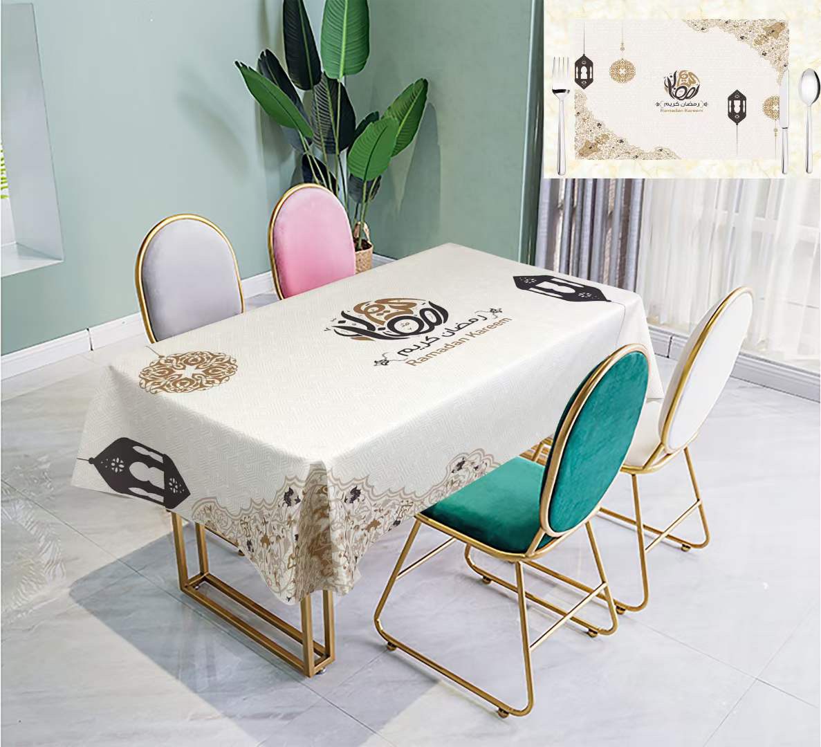 Factory direct sales of 1.37*20 meters cotton fabric new tablecloths, high-end household tablecloths, best-selling tablecloths detail image 3