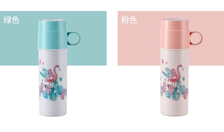 环保PP材质牙刷牙膏盒 时尚便携式旅行牙刷盒 火烈鸟图案牙具盒详情图7