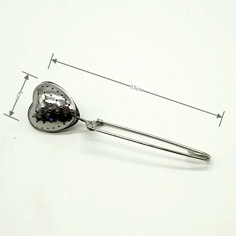 BS-8003 Suction card heart-shaped clip Weibao tea Ball tea filter, soup seasoning packet filter ball Specification image