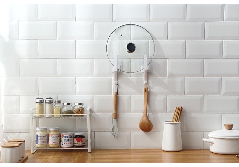 HM免打孔多功能锅盖架 菜板架 壁挂式厨房收纳 案板置物架 厨房挂钩详情17