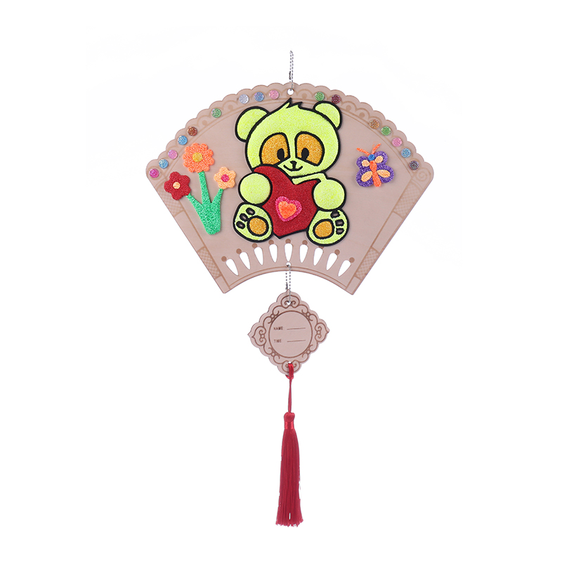 环保中国结雪花泥画