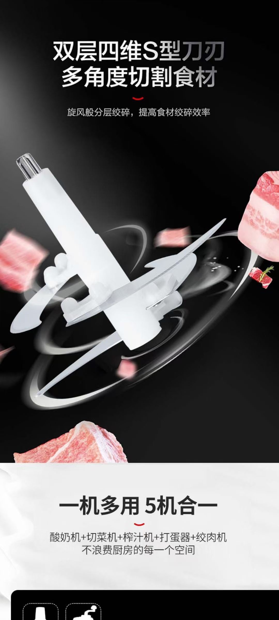 新款玻璃绞肉机 三升 一件16个详情图6