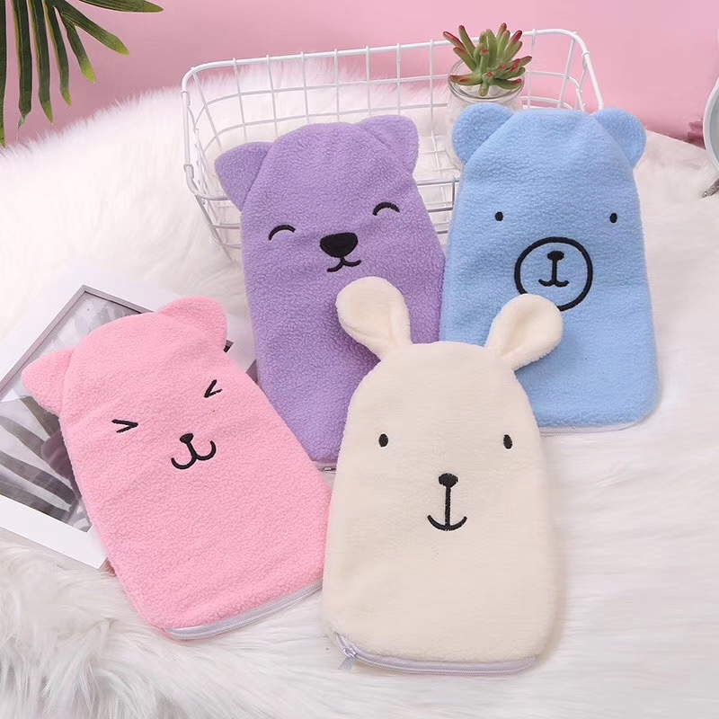 Cartoon Towel Cover Can Disassemble And Wash Hot Water Bag