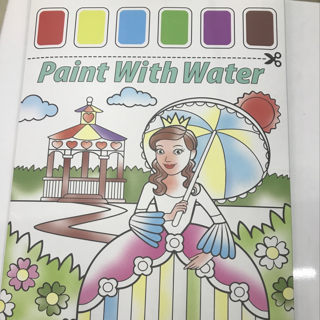 信封女孩填色画 绘画用品 填色用品