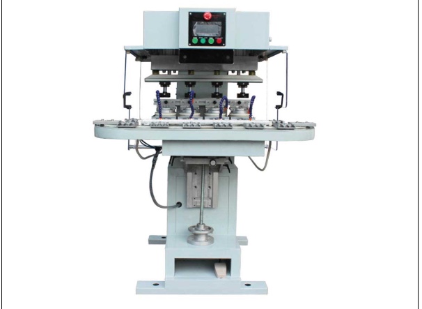Four-color rotary pad printing machine