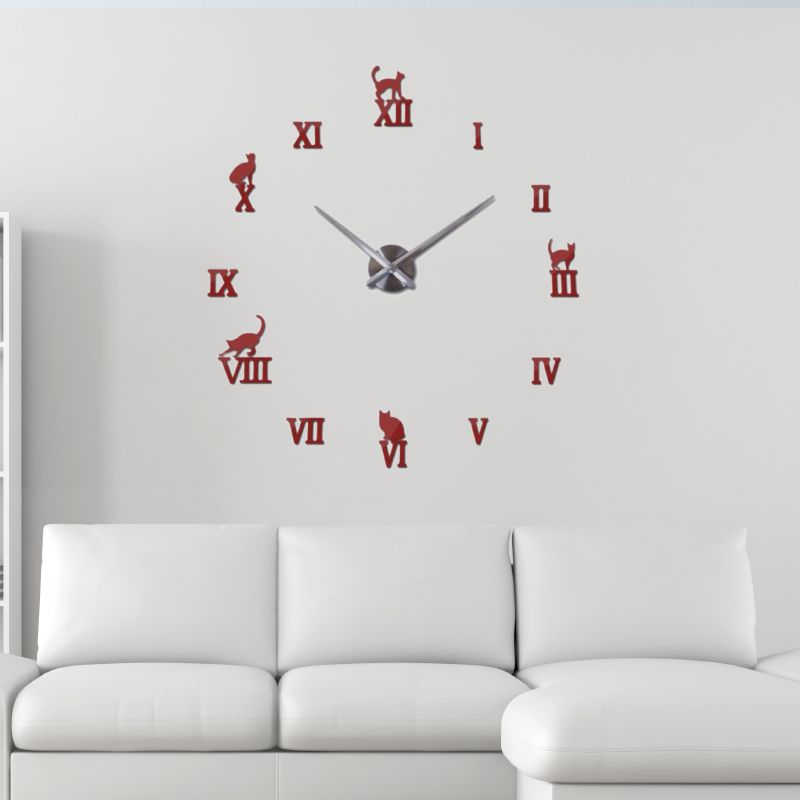 亚马逊爆款装饰创意挂钟 热卖diy亚克力挂钟 欧式客厅墙贴钟表详情图3