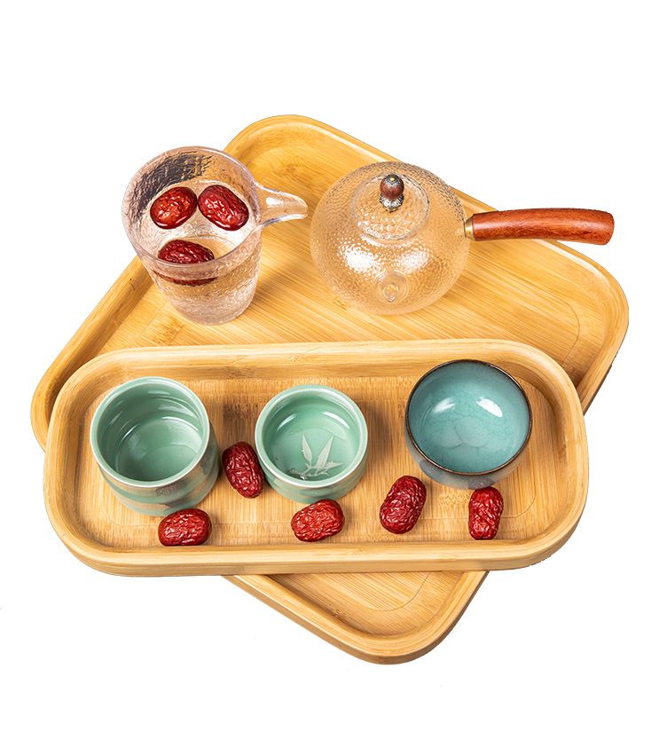 Jiehao Bamboo and Wood Direct Sales 2020 New style shallow square bottom density board fruit platter, simple and fashionable
