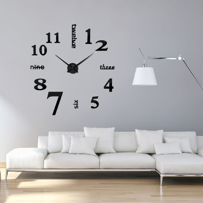 Spot Amazon explosive diy acrylic creative wall clock living room large EVA wall clock decorative clock thumbnail
