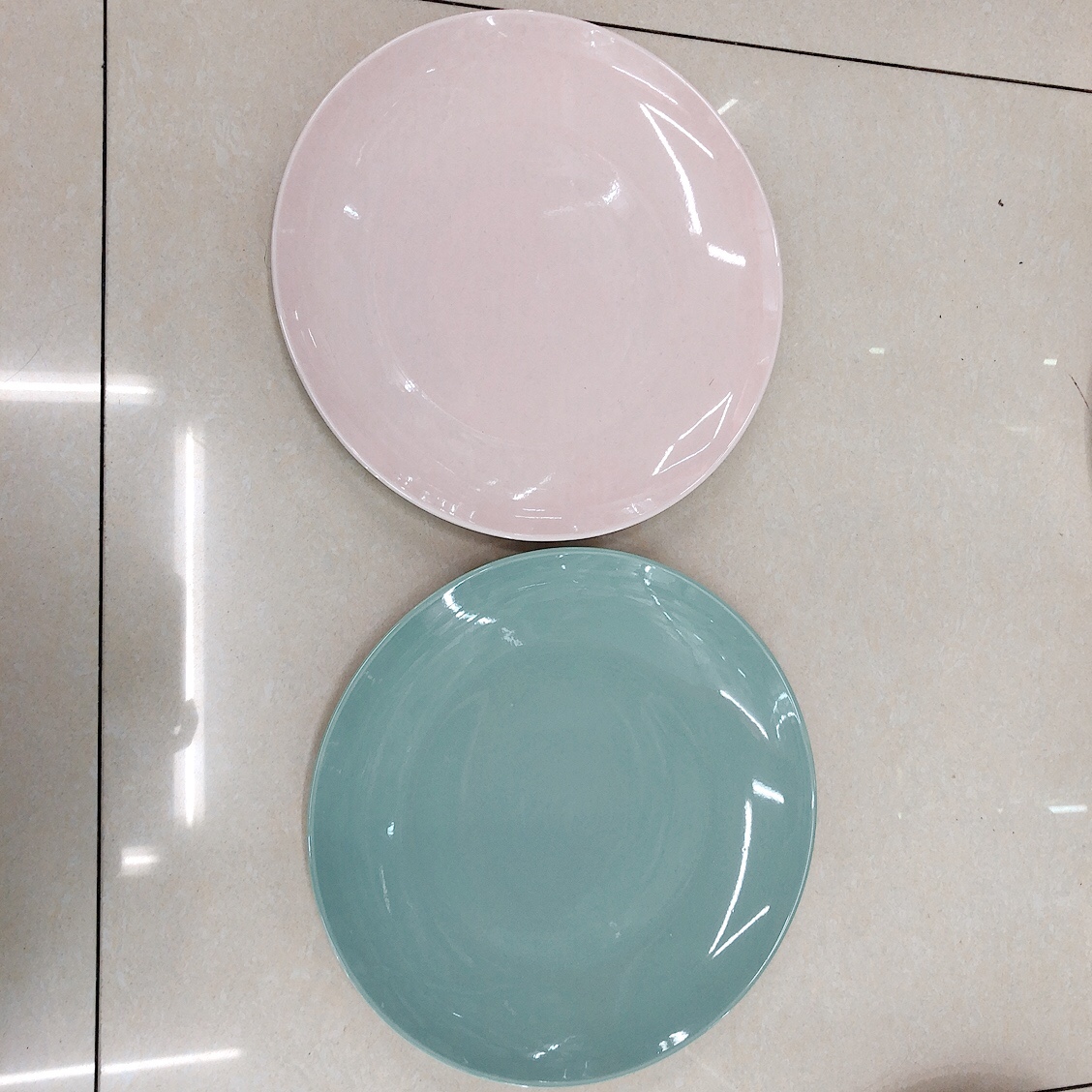 10.5 Moonlight Color Glaze Blue Flowers Pink Flowers