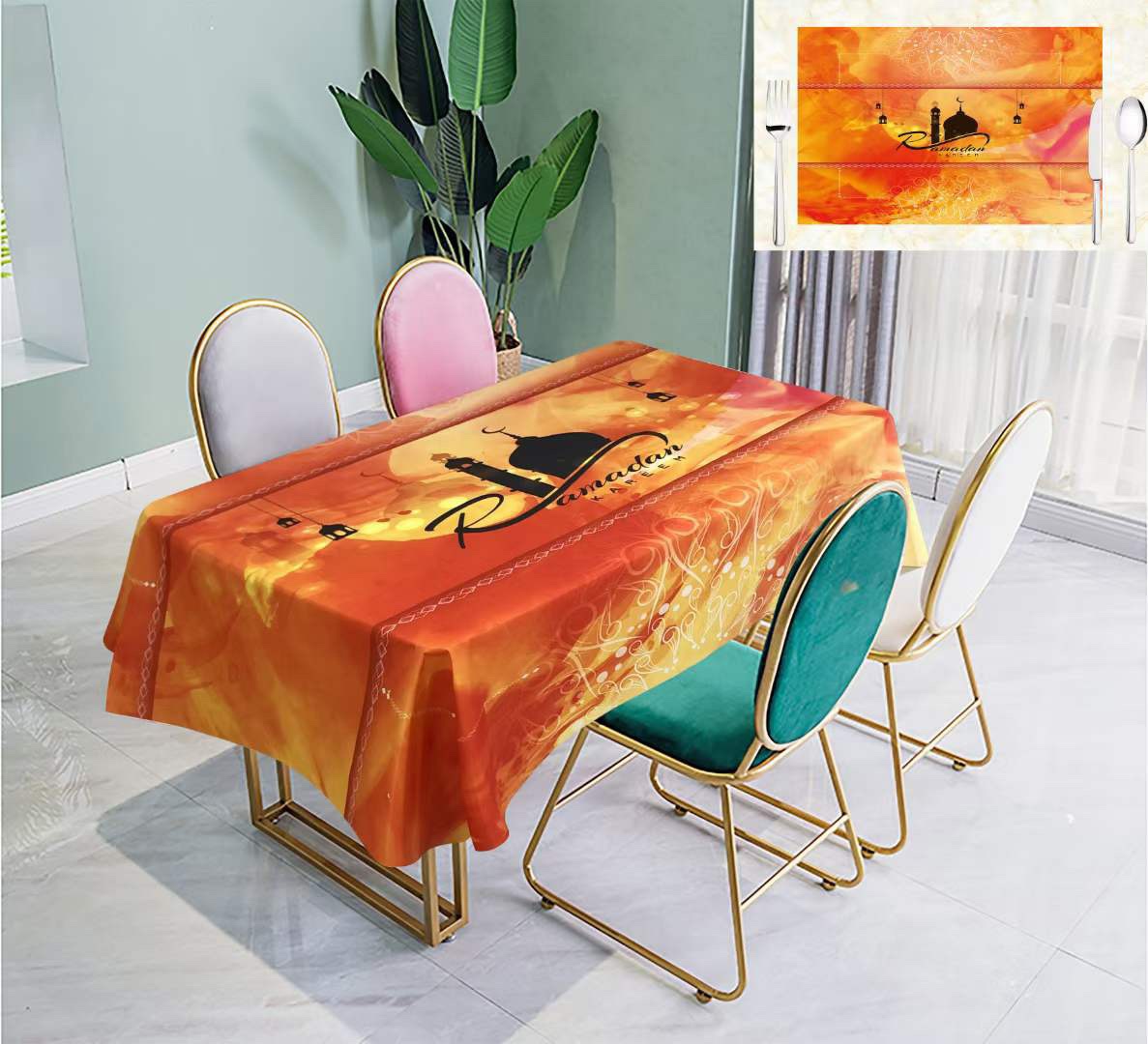Factory direct sales of 1.37*20 meters cotton fabric new tablecloths, high-end household tablecloths, best-selling tablecloths detail image 2
