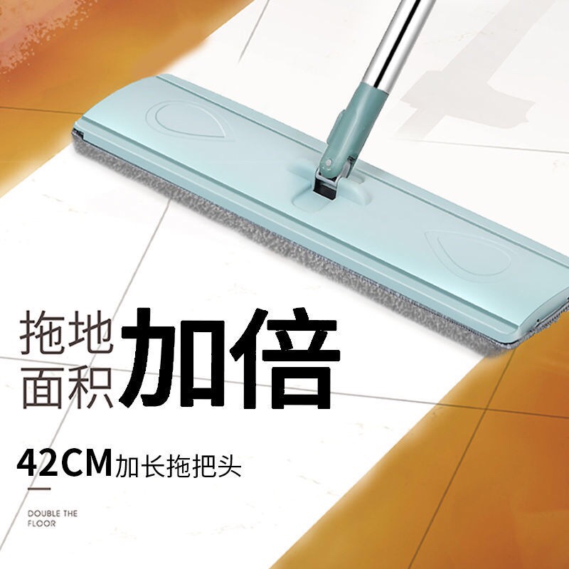 加粗大号免手洗平板拖家用木地板一拖净懒人拖布干湿两用擦地神器产品图