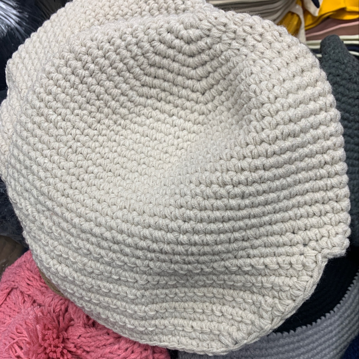 Beige Knit Hat