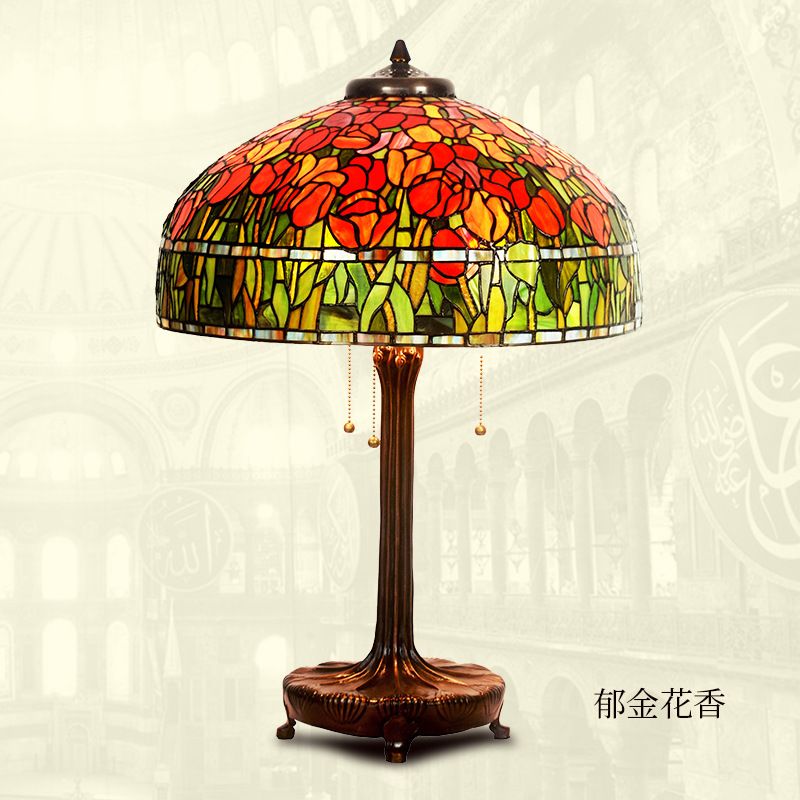 20 inch brass table lamp Tulieni European retro atmosphere living room lamp