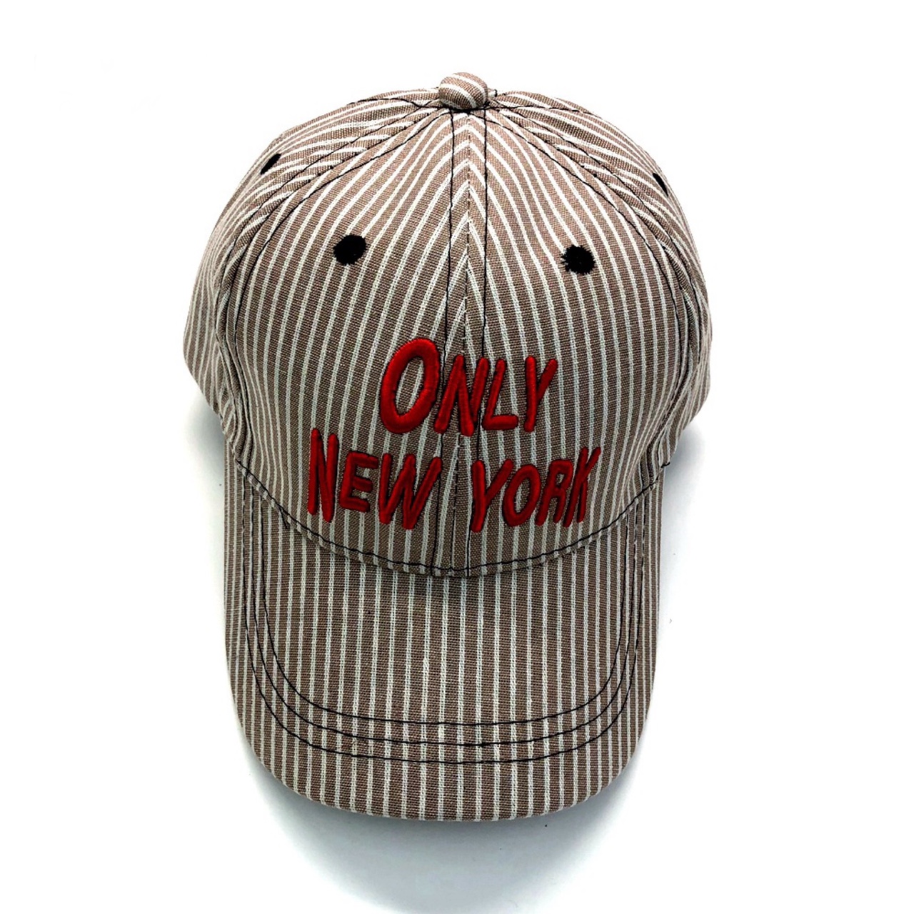 Baseball cap striped coffee thumbnail