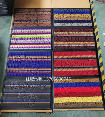 40*60cm rubber ring velvet floor mat footmat absorbent non-slip floor mat non-slip rubber door mat thumbnail