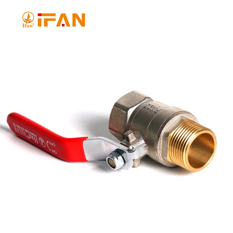IFAN factory direct sales brass ball valves, internal and external threaded union disc handle ball valves, electroplated manual ball valves, 4 minutes, 6 minutes -1 inch 2 detail image 1