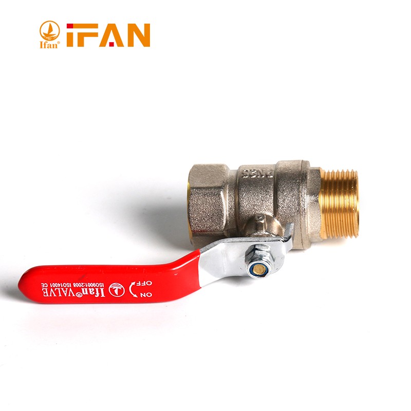 IFAN factory direct sales brass ball valves, internal and external threaded union disc handle ball valves, electroplated manual ball valves, 4 minutes, 6 minutes -1 inch 2 detail image 2