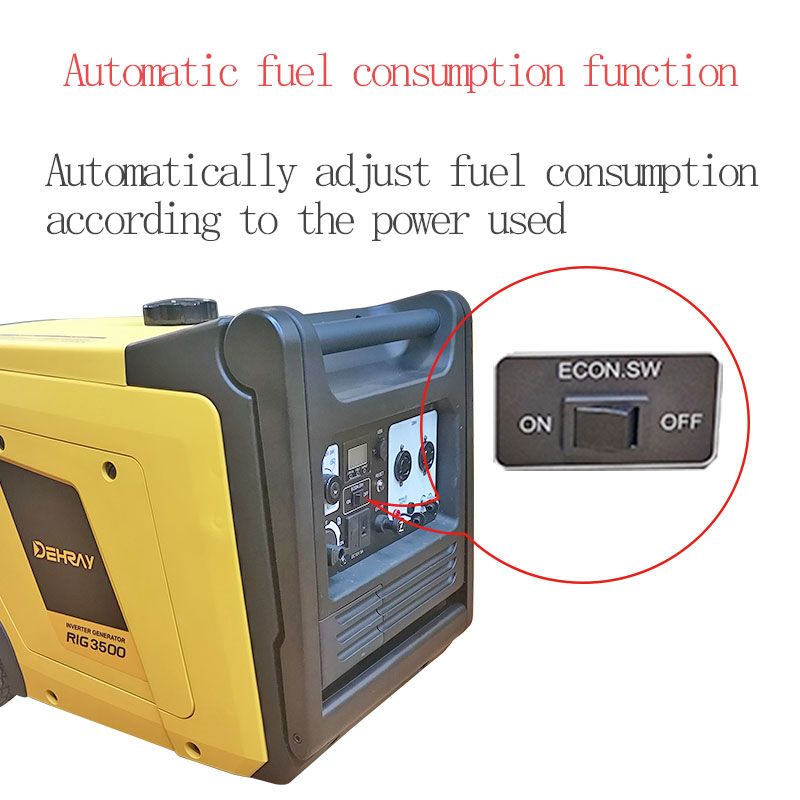 DEHRAY 3.5KVA/KW digital variable frequency silence gasoline generator Families with small Application Scenario