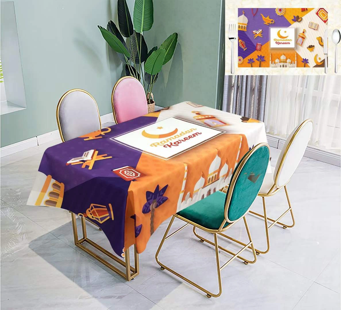 Factory direct sales of 1.37*20 meters cotton fabric new tablecloths, high-end household tablecloths, best-selling tablecloths detail image 1