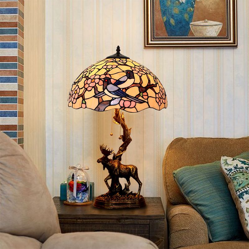 Elk Moose decorative study cozy bedside lamp American living room lamp