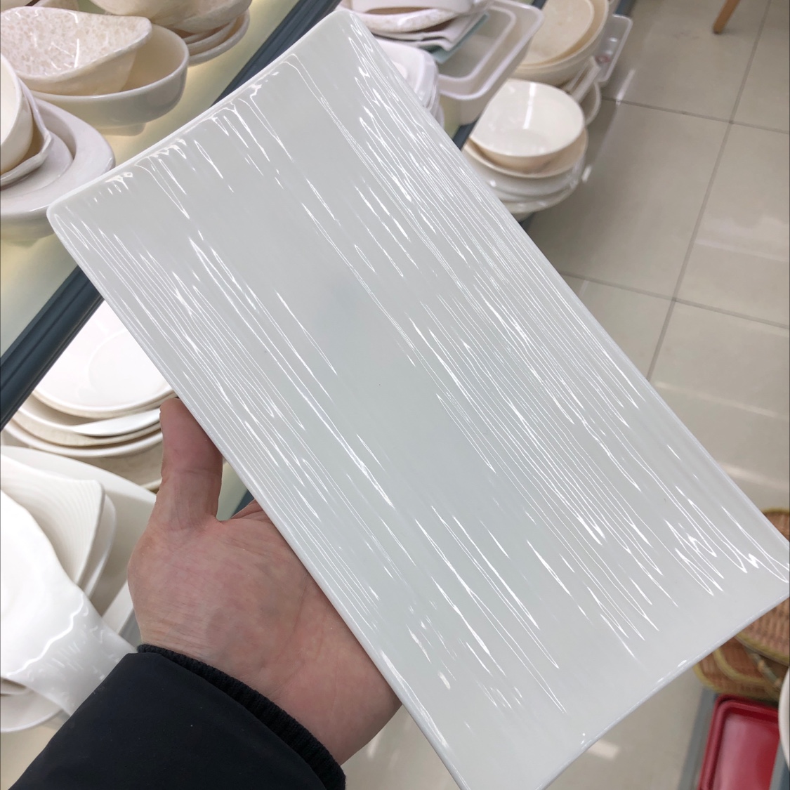 Melamine rectangular dish full figure