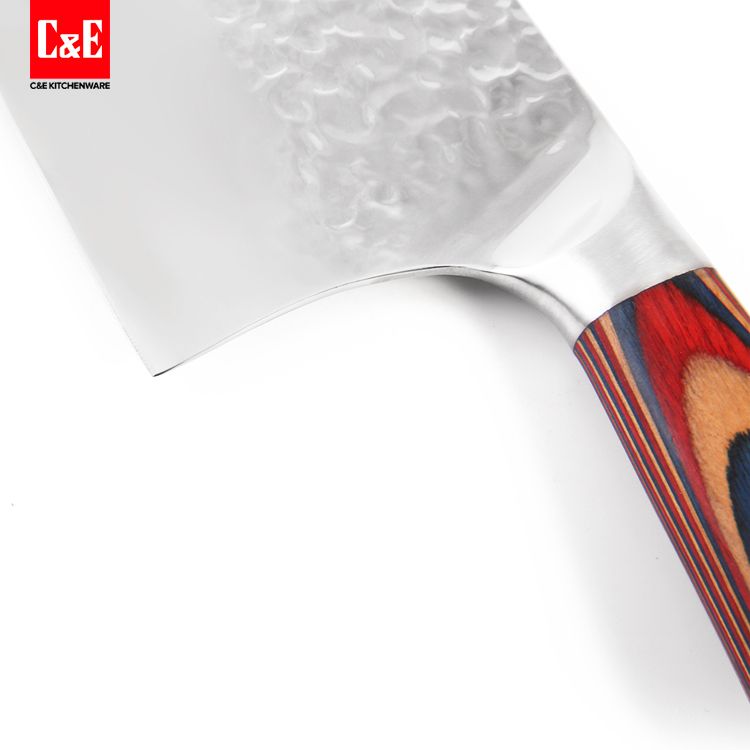 *C&E创艺厨具厨师专用刀一体锻造刀具耐磨厨刀锋利切片刀菜刀 家用详情图3