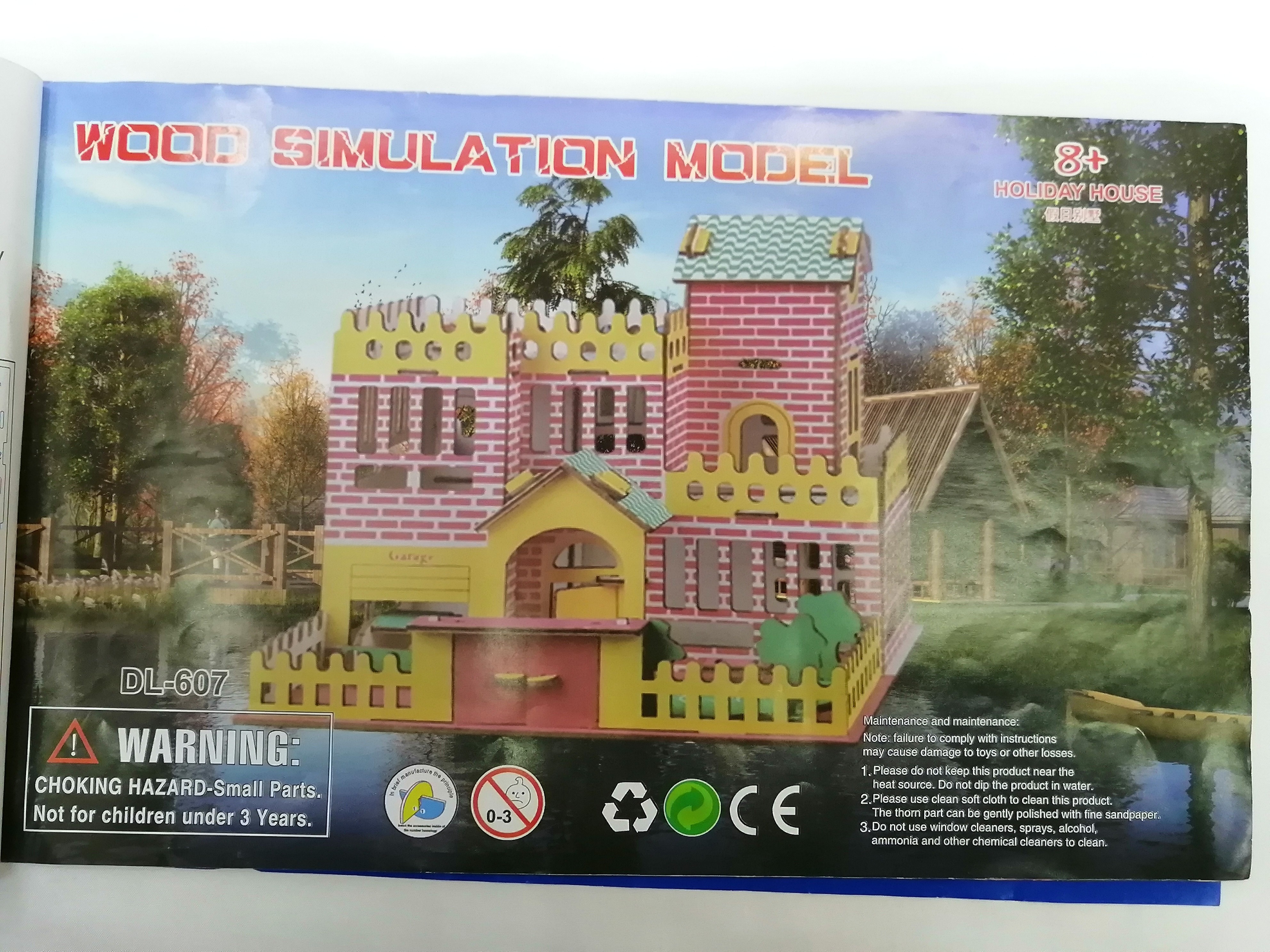 3D wooden jigsaw puzzle simulation house and car models, handcrafted buildings, dinosaur educational toys detail image 6