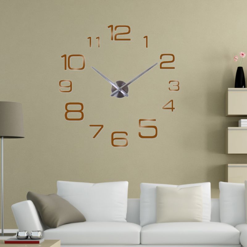 Factory Direct Sales Aliexpress 3D Acrylic Creative Mirror Wall Clock Diy Super Size Eva Mirror Wall Clock Specification drawing