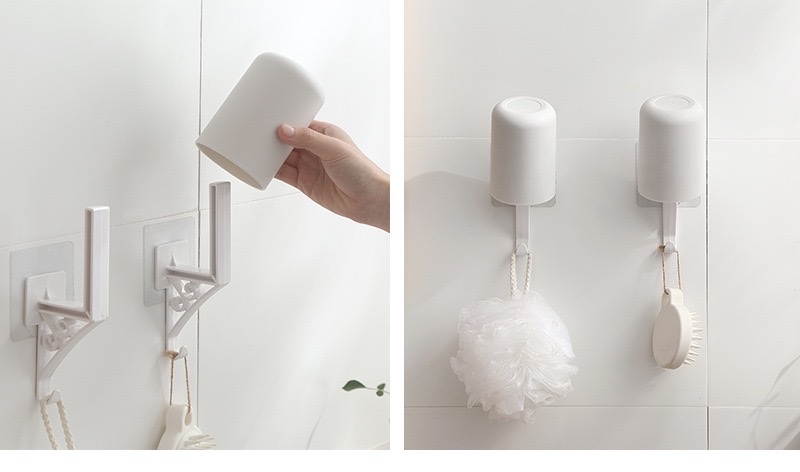 HM免打孔多功能锅盖架 菜板架 壁挂式厨房收纳 案板置物架 厨房挂钩详情7