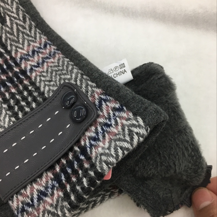 Herringbone print moda térmica touch screen guantes para mujeres detail image 1