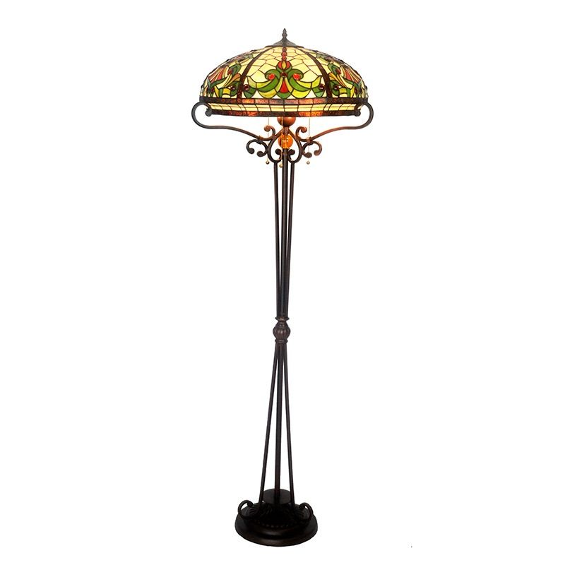 Baroque floor lamp European classical colored glass living room decorative lamps