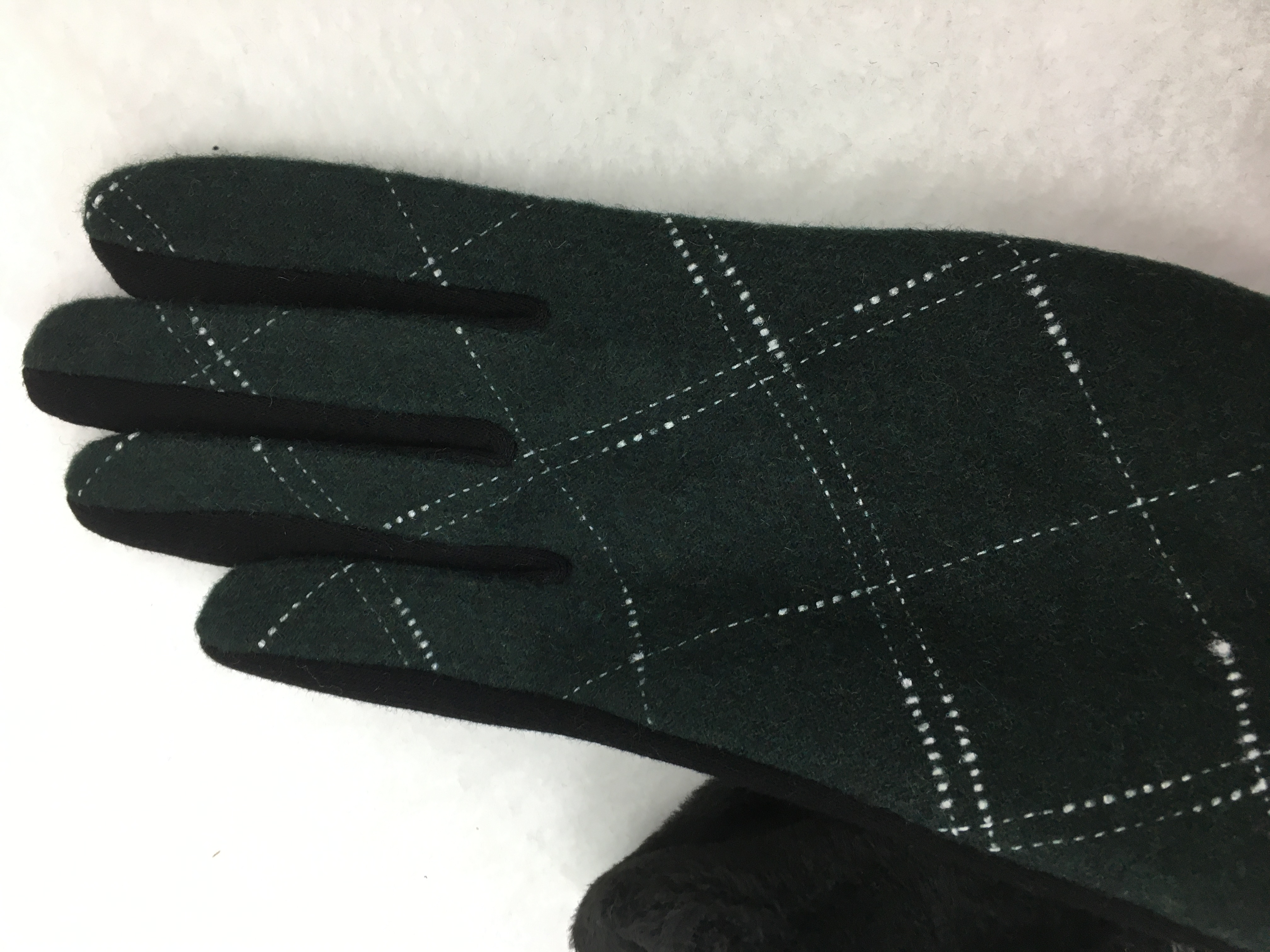 Exportación a europa, américa, japón y Corea del Sur comercio exterior versión AB celosía caliente con fleece y guantes engrosados suave y transpirable cómodo y cálido guante de mujer Item Picture
