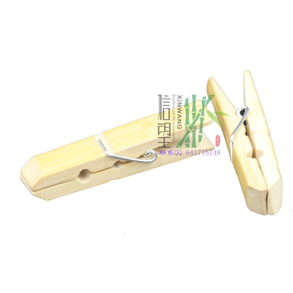 Xinwang brand bamboo clip storage clip 6001 factory direct supply, coat hook clip, bleached bamboo clip for vegetable greenhouses, transparent bag clothes clip, pants clip, storage clip detail image 5