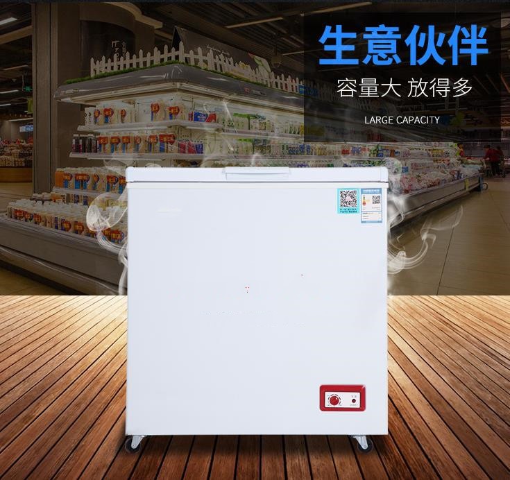 BC/BD-108/GF-1000商用冷藏冷冻冰柜卧式雪柜单温家用顶开式小型冰箱单门625*535*900mm详情图6