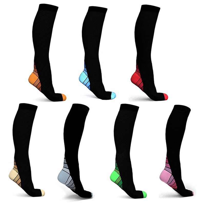 TS 运动压缩袜Compression Socks 外贸订单 可订制 潮流款式白底实物图