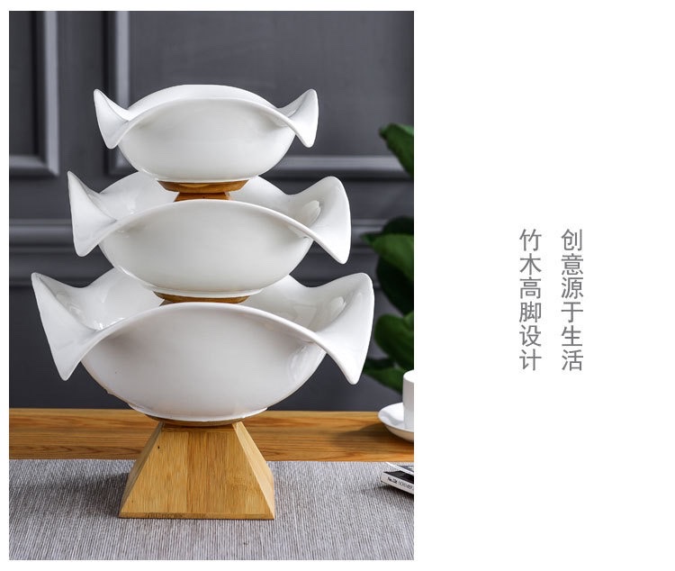 欧式果盘创意果盆大号 家用酒店陶瓷果篮收纳盘水果盘详情图6