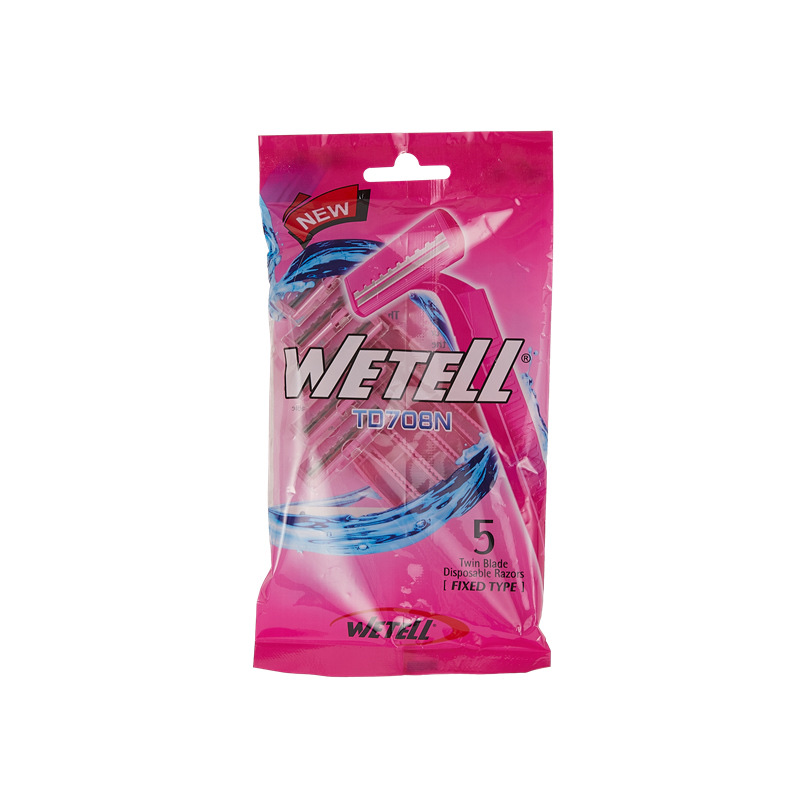 WETELL factory direct sale of two-layer stainless steel disposable manual portable shavers for girls details Picture
