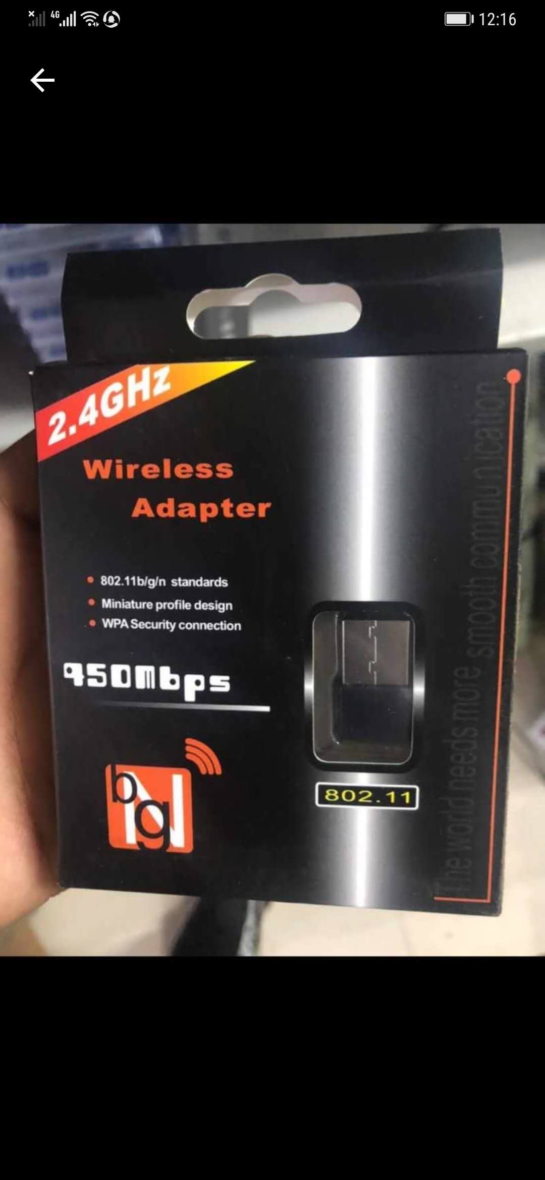 Wireless network card details Picture