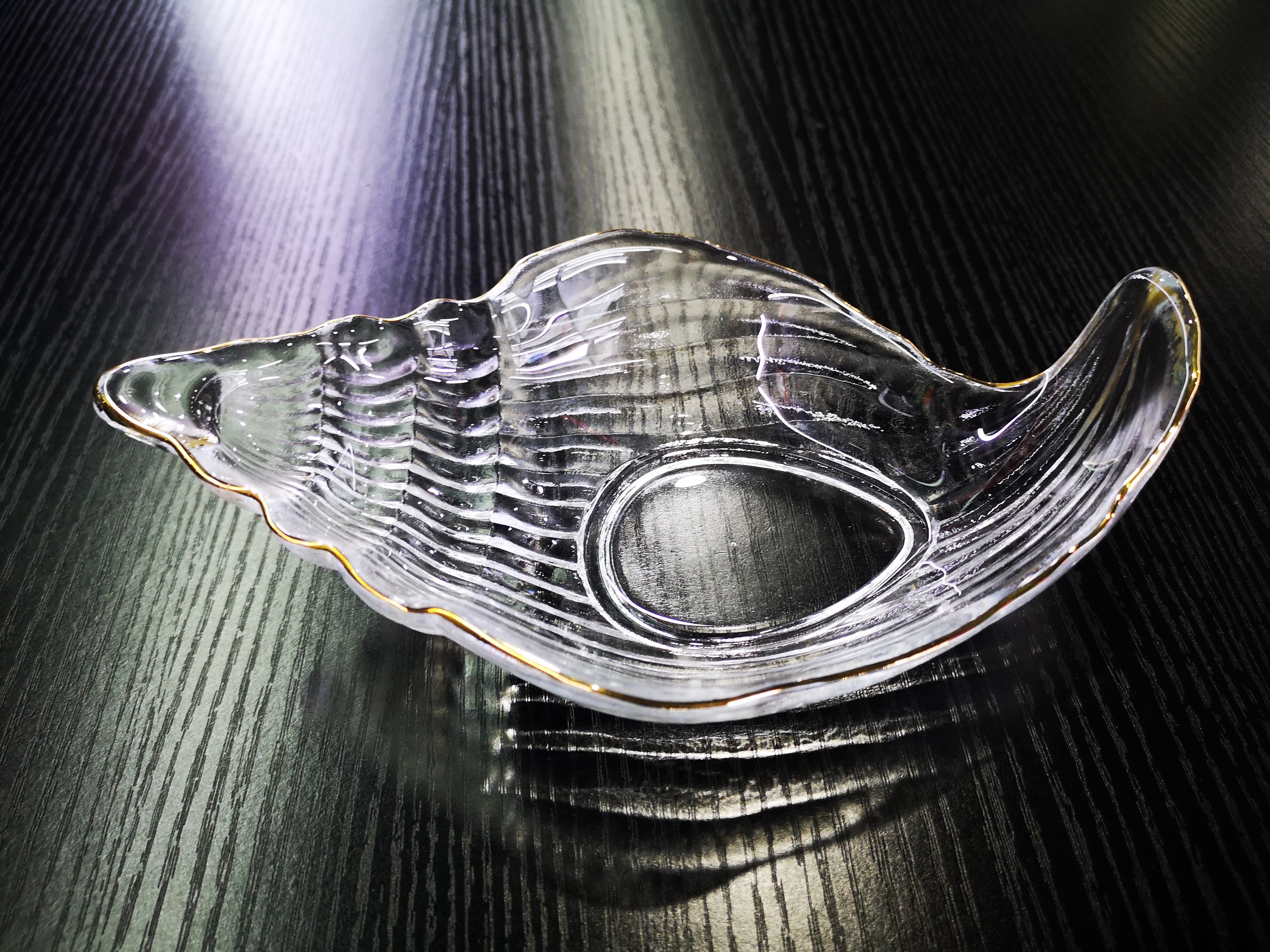 Yiwu quality transparent gold-painted sea line snail bowls, serving bowls, and cooking bowls Specification image