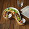 创意陶瓷果盘带果叉北欧配竹木简约风格客厅家用零食盘点心干果盘产品图